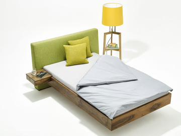 ANNA - Wooden double bed with upholstered headboard by Sixay furniture - view 3
